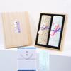 Eirakuya Hana Kurabe Two Types Incense Osmanthus and Cherry Blossom Scent Low Smoke Incense Gift Set Premium Paulownia Box