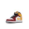 Air Jordan 1 Mid SE GS Motorsport Barnesko Hvit Svart Universitetsgull DJ0336-067