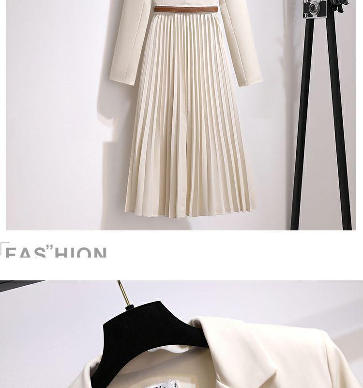 2026 Autumn Women's French Suit Dress: Elegant, Slimming, Long Sleeve Skirt