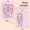 20 Page Children'S Grid Symmetrical Drawing Toy Focuses On Fine Motor Skills Writing And 2-Color Brush Control Training Drawing