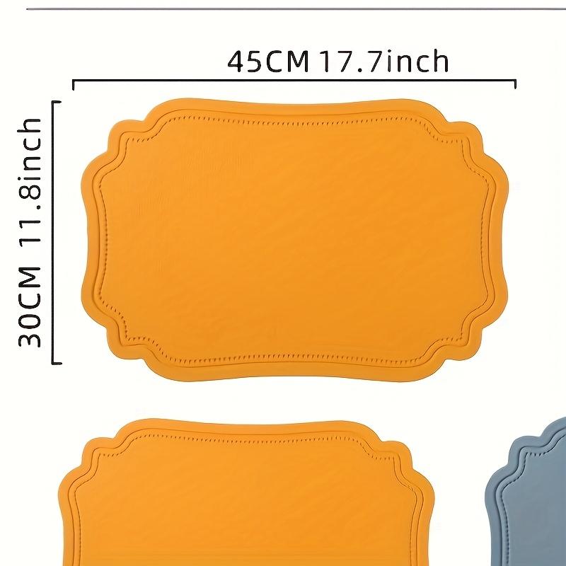 Manteles Individuales de PVC Resistentes al Calor con Bordes Decorativos Festoneados Estilo Nórdico para Decoración Festiva, Fiestas, Comidas Diarias