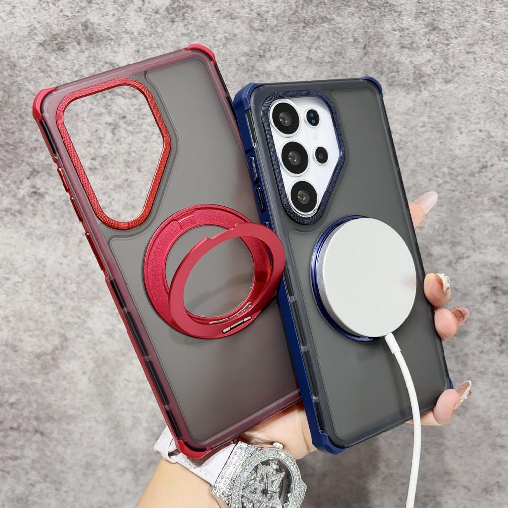 Samsung S26 Ultra Magnetic Phone Case with Rotating Stand & Drop Protection