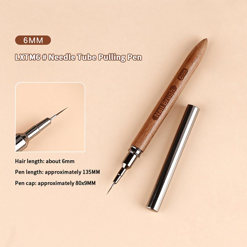 1Pcs/Set Wood Handle Art Liner Diy Painting Brush Drawing Lines Stripe Flower Painting Pen Nail Liner Brush Set With 5Size