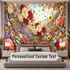 Floral Garden (135) Theme Personalized Tapestry Custom Name Text Wall Hanging Tapestry Home Background Decoration