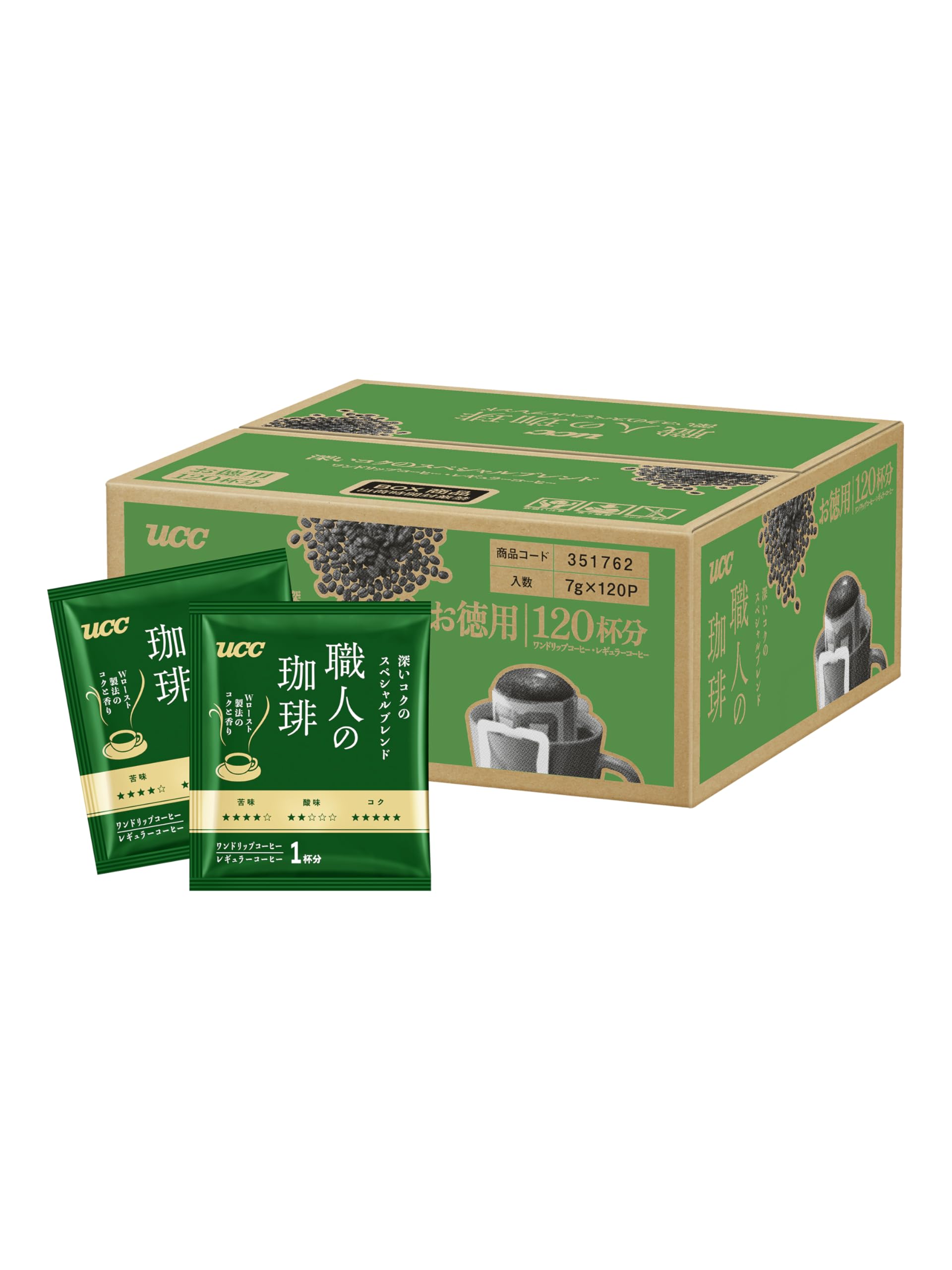 

Кофе ручной работы UCC Drip Coffee, Насыщенный и богатый специальный бленд, 120 чашек, 7 грамм (х 120) [Эксклюзив Amazon.co.jp]