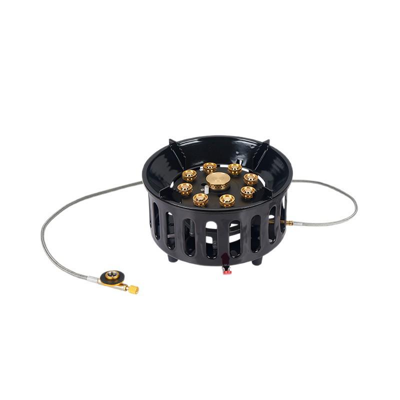 Nine-Head Portable Outdoor Gas Stove for Camping and Picnics