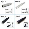 2pcs Audio Metal 6.35mm 6.5 female 1/4 " socket 2 3 pole mono stereo jack connector plug solder Welded adapter 6.35 6.5mm for KTV