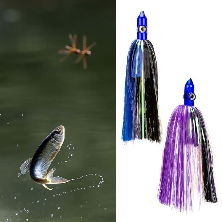 Soft Fishing Lures Squid Skirt Trolling Saltwater Baits for Bass Salmon Trout