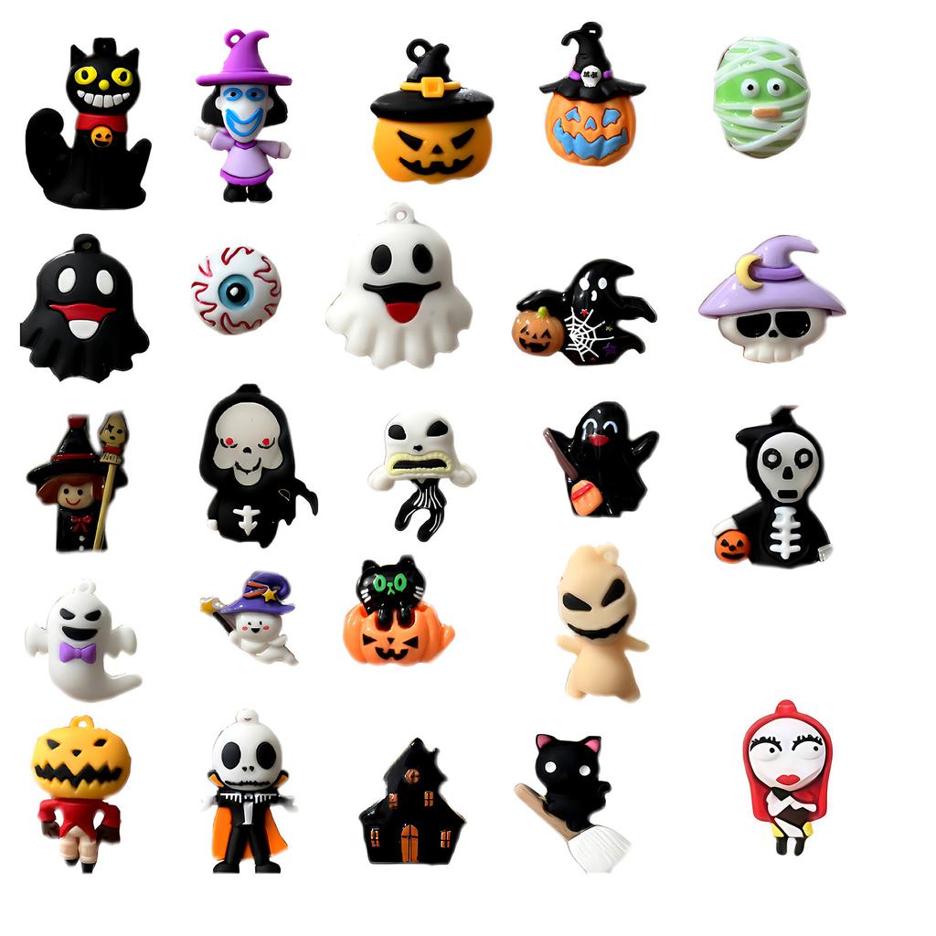 Adventní kalendář pro panenky Halloween obsahuje 24 dárků, adventní kalendář s hororovými postavami Halloween, odpočítávací kalendář Halloween s hračkami s překvapením