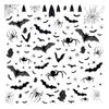 Halloween Static Clings Window Decorations Spiders Bats Webs PVC Stickers for Living Room Bedroom Seasonal Party Home Decor