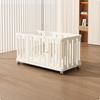 Modular Plastic Playpen Portable with Lockable Door Secure for Apartment