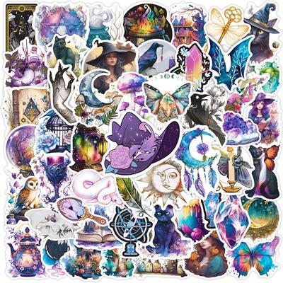 50 Stück Cartoon Gothic Hexe Wasserdichte Dekorative Graffiti Aufkleber für Helm Fahrrad Federmäppchen Abziehbilder AnimeWorlds Store