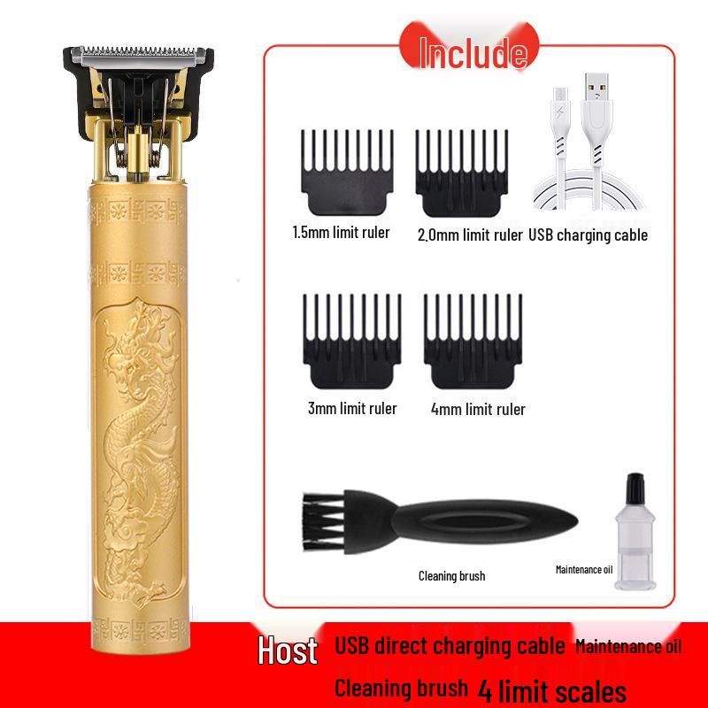 T9 Bald Electric Hair Clipper - Professional Rechargeable Engraving & Oil Head Shaver