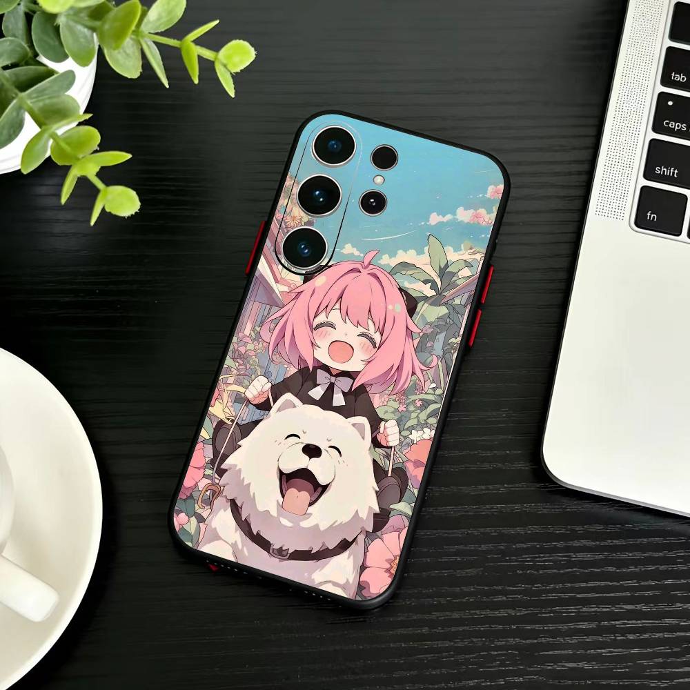 

W-Spy X F-Family Anime Phone Case For Samsung S26,S25,S24,S23,S22,S21,S20,Ultra,Plus,FE Black Soft Cover Samsung S25ULTRA