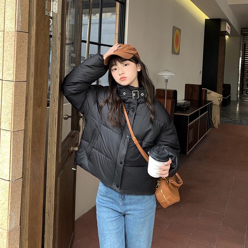 South Korea Dongdaemun Bread Clothes Women's Stand-up Collar Small Short Down Cotton Clothes Autumn and Winter Cotton Clothes Versatile