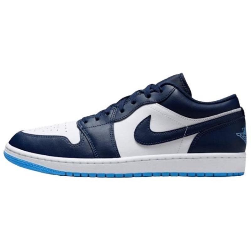 Jordan Air Jordan 1 men low-top retro basketball shoes blue white 553558-404 44.5