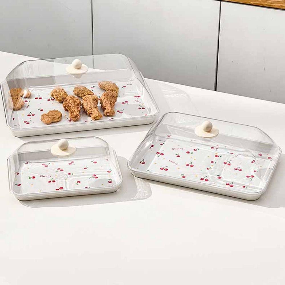Stapelbare Kunststoff-Dessertschale Leichte Obstschale Rechteckige Aufbewahrungsschale Küchenorganizer