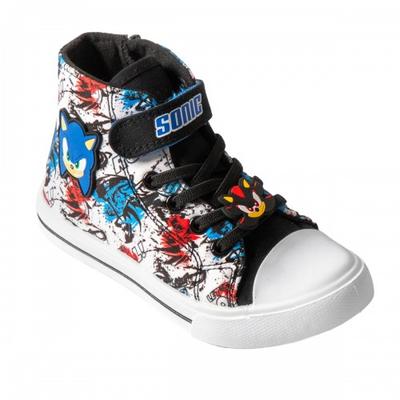 Pantofi sport cu șireturi și imprimeu graffiti pentru băieți