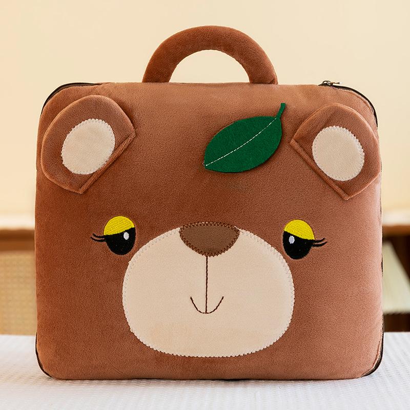 Všestranný kombinovaný polštář a deka do auta - Skládací prošívaná deka na cestování, na pohovku a pro zdřímnutí v kanceláři.