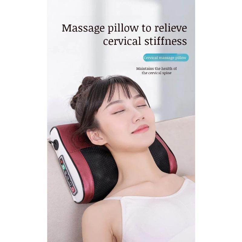 Electric Cervical Massage Pillow Instrument Body Heating Kneading Massage Neck Tui Na Neck Pillow