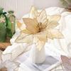 Dazzling Glitter Flower Hanging Xmas Decoration  30cm  Cloth+Plastic  Stunning Decor for Christmas Tree  Wedding