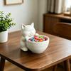 Cat Shape Storage Ornaments Large Capacity Bowl Storage Box 3D Print Molding Desktop Organizer for Snacks Keys Small Items