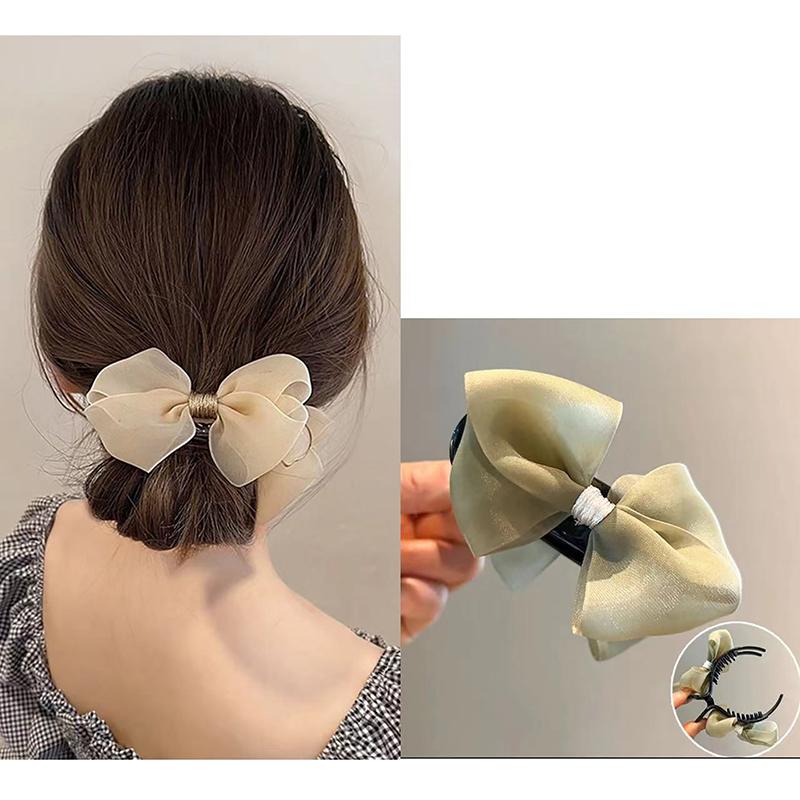 Large Bowknot Hair Claws Clip Shark Claw Hair Clips Solid Bow Hairpin Barrettes For Ponytail Women Hair Accessories Headband