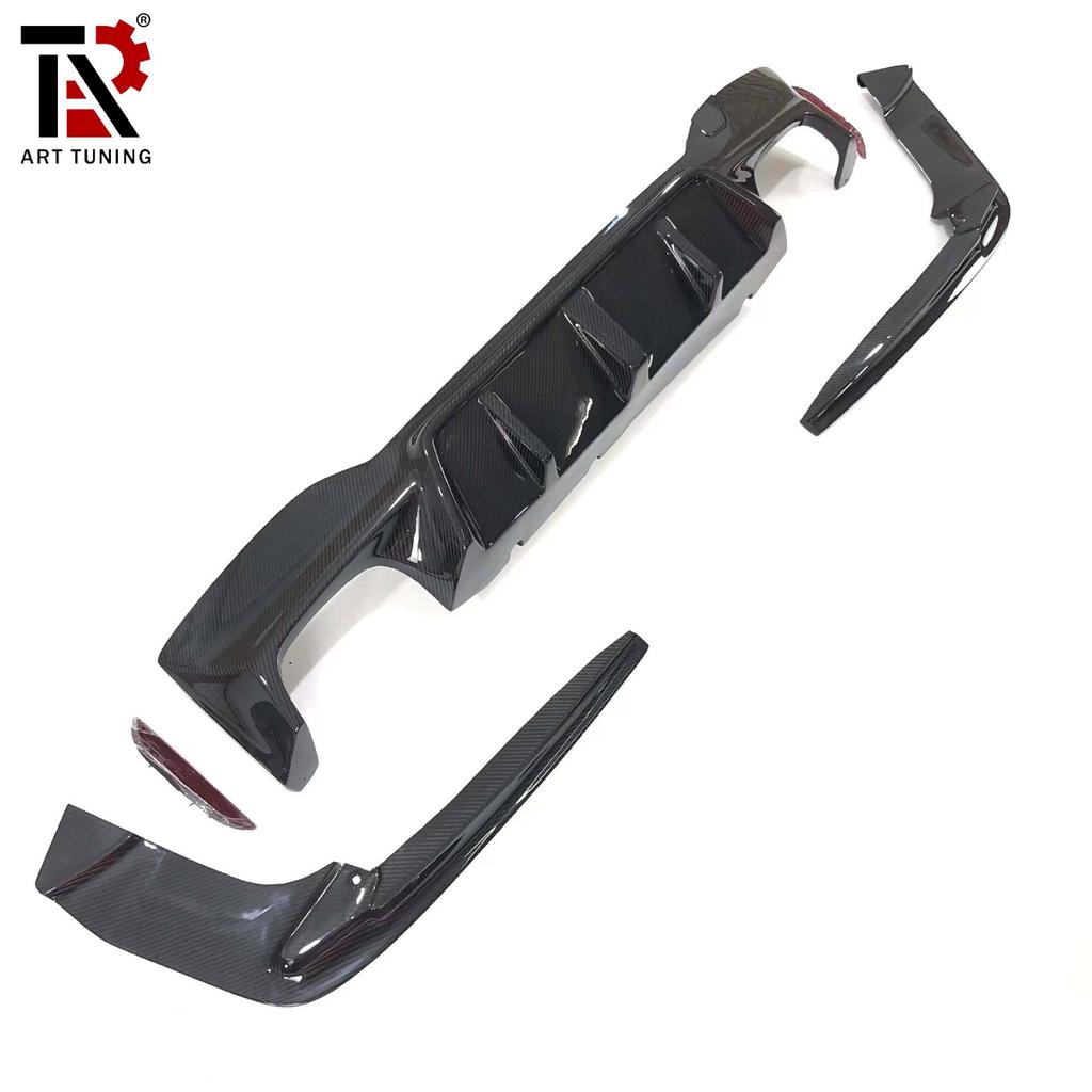 BMW 5 Series G30/G38 & M5 F90 Rear Lip Diffuser - 3D Dry Carbon Fiber