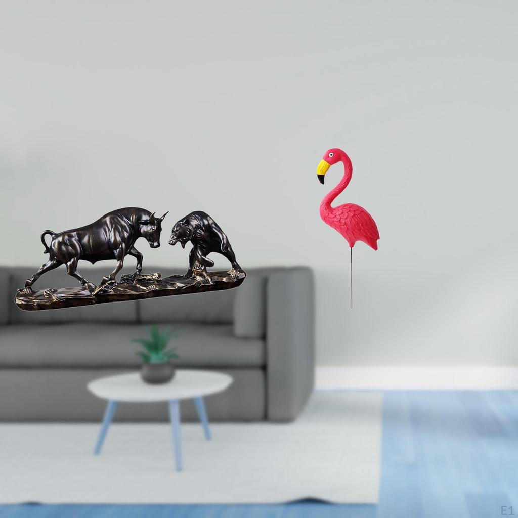 Modern Feng Shui Sculpture with Bird Figurine for Desk And Garden Art Ornament Cattle Animal Statue
