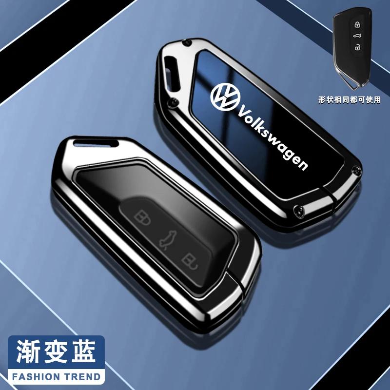 

Hot Fashion Zinc Alloy Car Remote Key Case Cover For VW Volkswagen Golf 8 2020 Skoda Octavia A8 2021 SEAT Leon MK4 Key Accessori