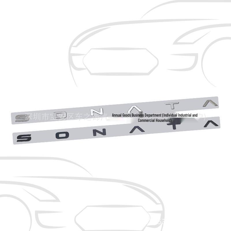 Elantra ve Sonata için Modern Alüminyum Alaşımlı Kaput Amblemi Çıkartması