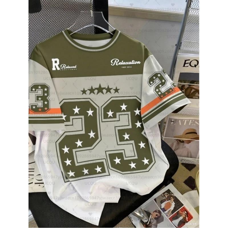 Hot Selling Fashionable Men's Summer Personalized Letter Print Comfortable and