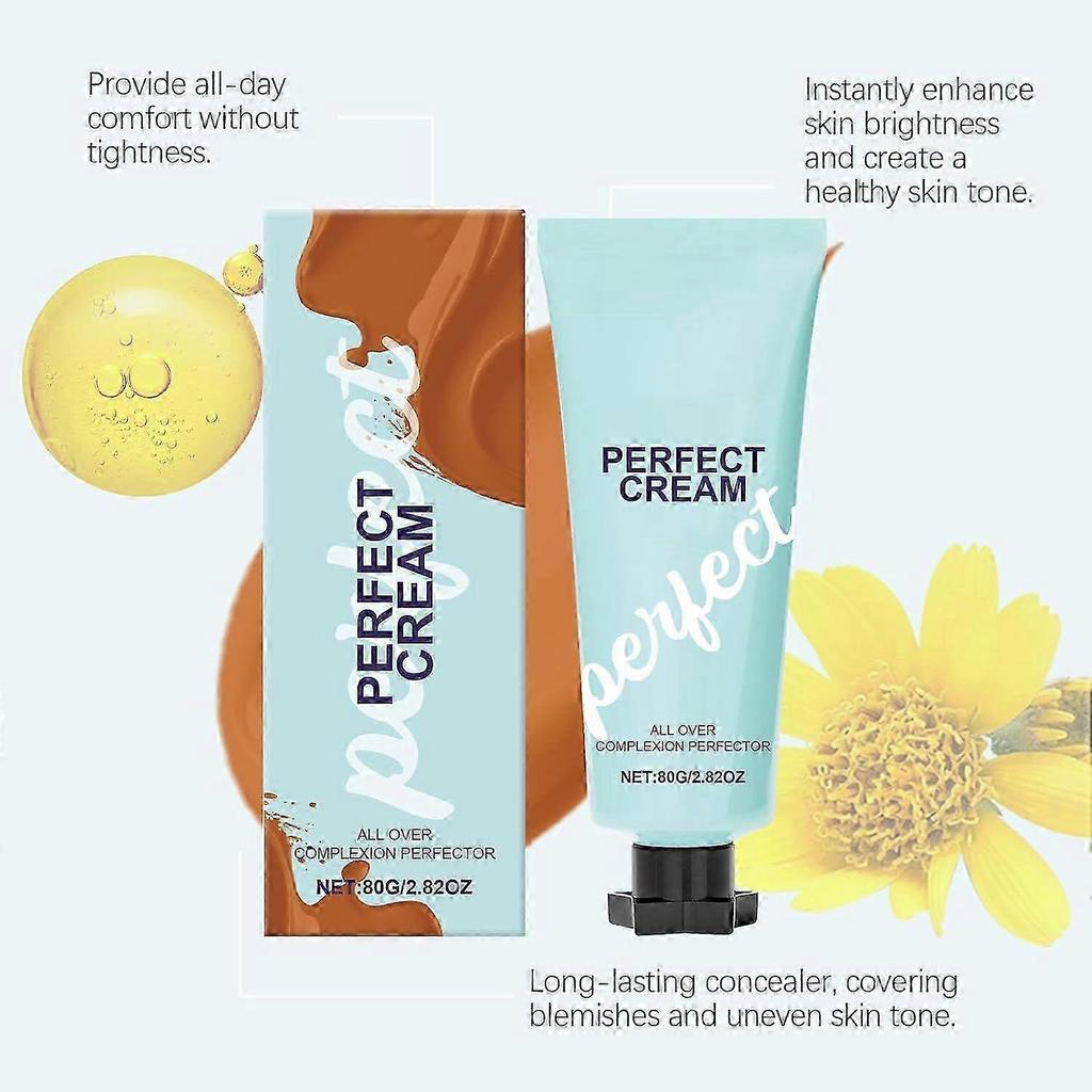 All-Over Teint-Perfektionierer & Körper-Make-up-Pinsel-Set, Langanhaltendes CC-Cream-Make-up, Wasserfester, Transferresistenter Haut-Tint-Concealer