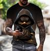 Casual T-shirt with Fun 3D Duck Digital Print, Loose and Breathable Round Neck Top for Men