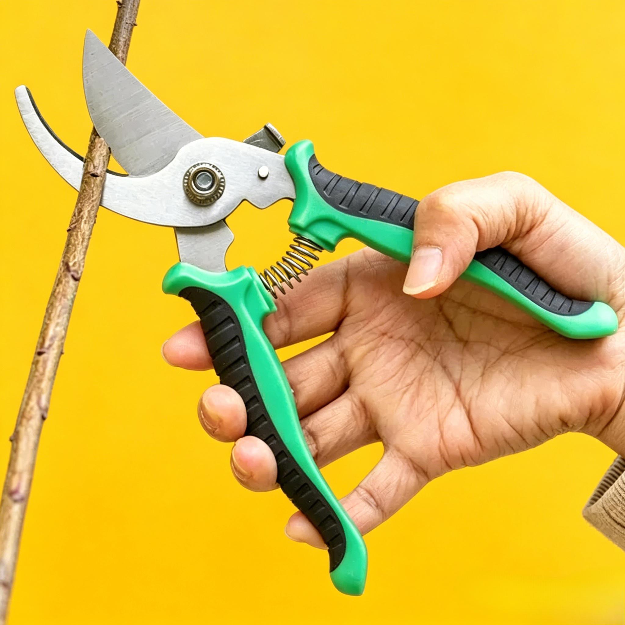 Anti-Rust Stainless Steel Pruning Shears Sharp Garden Scissors Durable Gardening Tool for Flower Fruit Branch Trimming