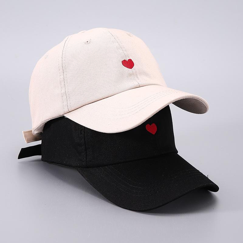 Fashionable and Versatile Embroidered Small Heart Hollow Top Baseball Cap Simple and Fresh Outdoor Casual Duckbill Cap