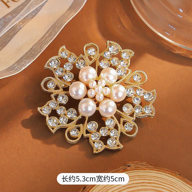 

Изысканный чонсам высокого класса, застежка на пуговицах, жемчужная брошь, модная темпераментная брошь, брошь-булавка от просвечивания, аксессуары для одежды, женские
