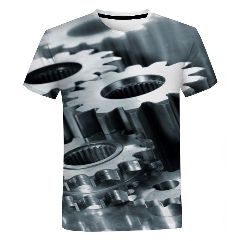 

Новая мужская и женская персонализированная летняя футболка с 3d принтом «Механик» Street Harajuku, футболка большого размера, модные повседневные топы 6XL