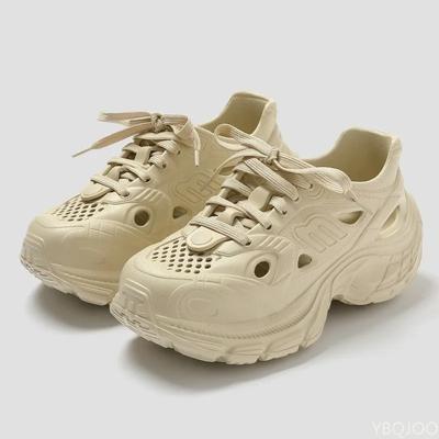2025 Summer Fashionable Thick Bottom Anti Slip Hollow Breathable Women's Sports Shoes Beach Outerwear Strap Comfortable Sandals