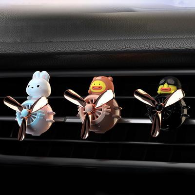 Cool Bear Pilot Car Air Freshener Accessories Decoration Rotating Propeller Air Outlet Perfume Fragrance Aroma Diffuser Car Deco