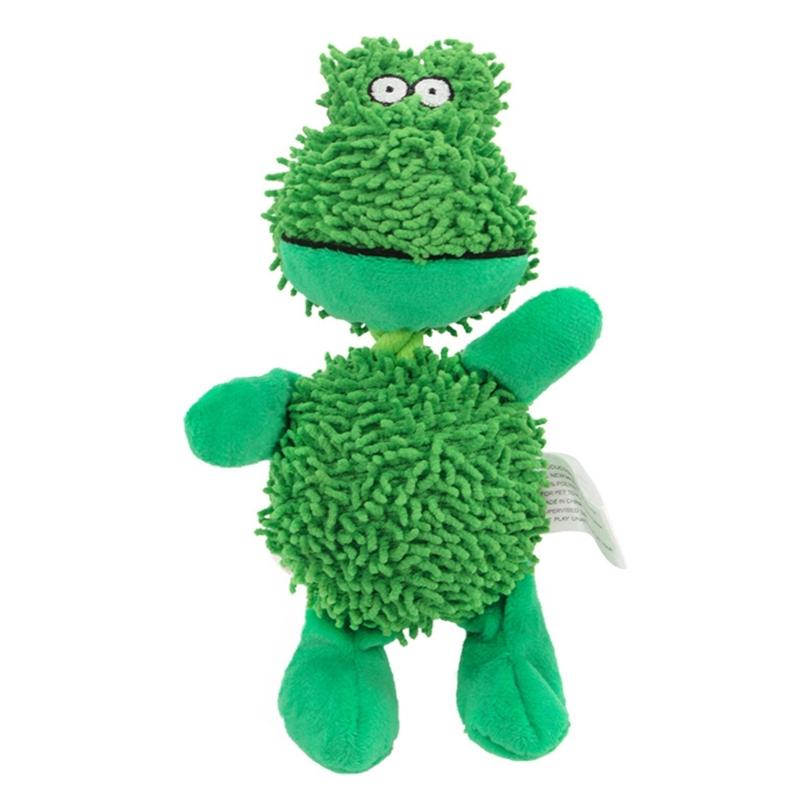 Fun Squeaky Plush Dog Toy Colorful Mop Fiber Puppy Toy for Teething Puppies and Anxieties Reliefs