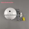 Hemispherical Black and White Pendant Light Base with Arc-Shaped Ceiling Plate