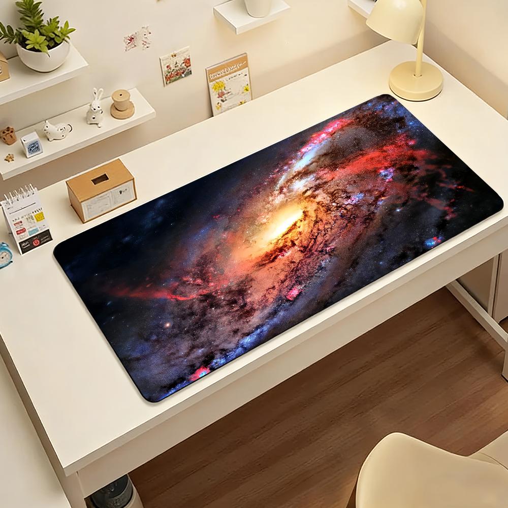 Galaxie Mauspads Rutschfeste Verriegelungskante Schreibtischunterlage PC Laptop Zubehör Gummi Büro Tastatur Großes Spiel XXL Teppich