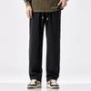 American retro trendy brand elastic waist casual pants for men's spring new loose wide-leg straight trousers for men