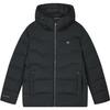 Official 2023 Winter New Fashion Casual Basic Simple Hooded Jacket Men Outerwear F11M347902F-BK