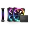 NZXT F120 RGB DUO Pacote Triplo e Controlador RGB [Preto] Ventoinhas para Gabinete de PC (3 unidades) RF-D12TF-B1 FN1830