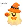 Cute Halloween Room Decor Ghost/Pumpkin LED Night Light for Desktop Decoration, Battery Party Operated Nursery with Warm Glow Home Small Gift Kids