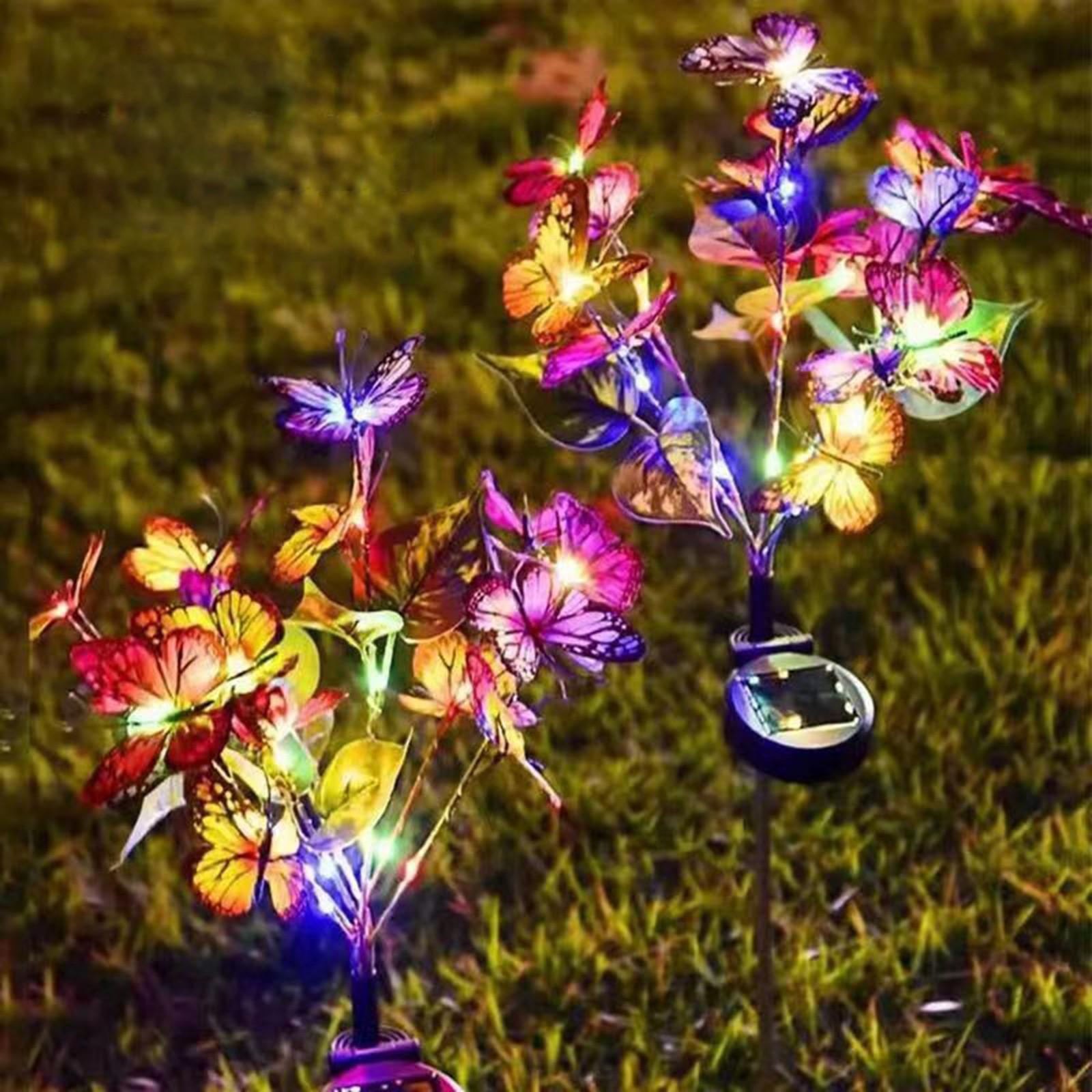 

Солнечная бабочка цветок дерево наземный монтаж, двор, праздничная атмосфера декоративный, наружная имитация цветка ветка дерева One Size