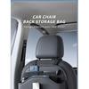 SEAMETAL PU Leather Car Seat Back Organizer Multi-functional Auto Seat Headrest Hanging Storage Bag With Tissue Box Drink Holder