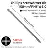 1PC Phillips Screwdriver Bits Cross Head Magnetic Screwdrivers PH00 PH1 PH2 S2 Alloy Steel Hex Shank Hand Tools 50/75/100/150mm